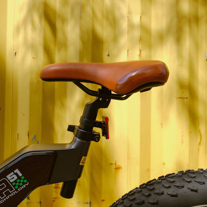 Benzina Zero Area51 electric bike leather saddle