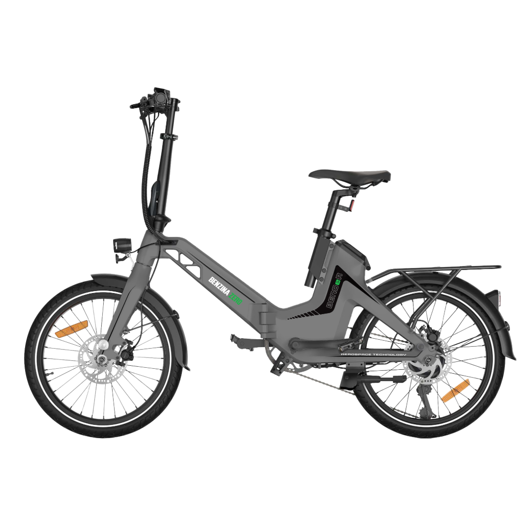 Benzina Zero bender electric bike in grey