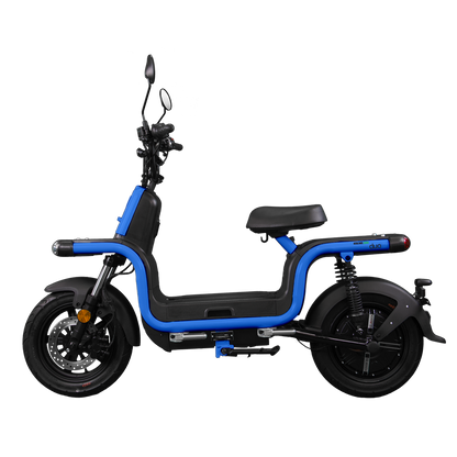 Benzina Zero duo electric scooter moped in blue