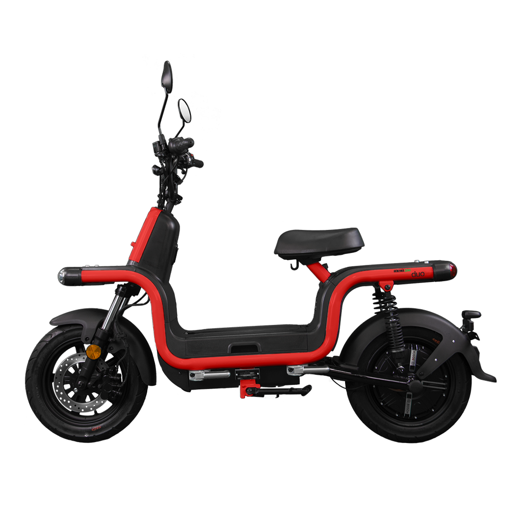 Benzina Zero duo electric scooter moped in red