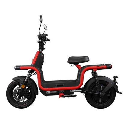 Benzina Zero duo electric scooter moped in red