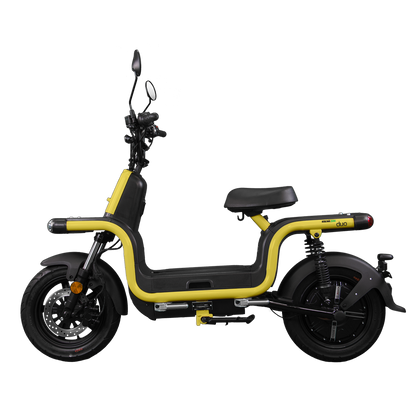 Benzina Zero duo electric scooter moped in yellow